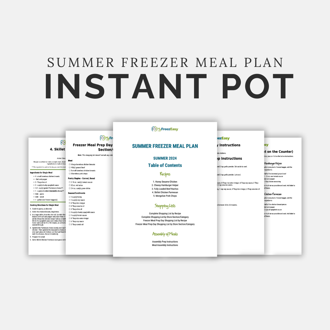 Summer Meal Plan PDF: INSTANT POT - Erin Chase Store