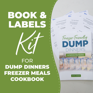 Book & Labels Kit for Dump Dinners Freezer Meals - Erin Chase Store