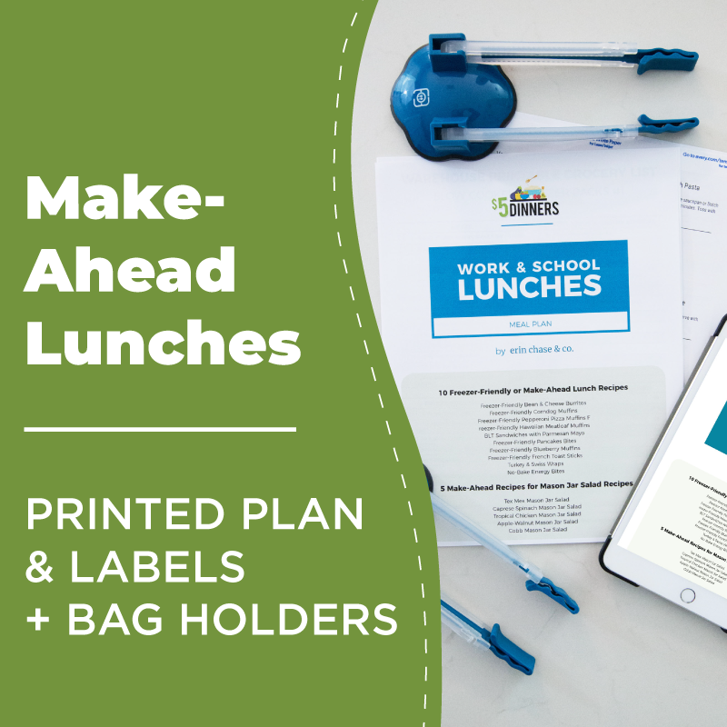 Work & School Lunches: DIGITAL & PRINTED PDF + BAG HOLDERS - Erin Chase Store