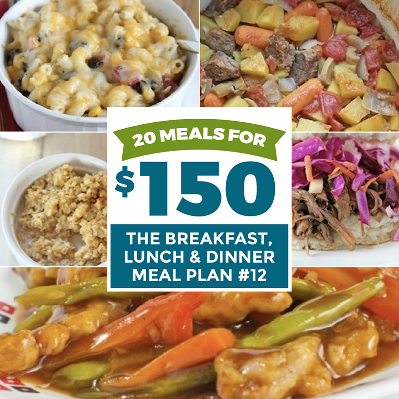 20 Meals for $150 - The Breakfast, Lunch, Dinner Plan - Erin Chase Store