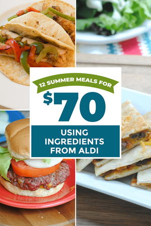 12 Meals for $70 - Summer Meals from Aldi - Erin Chase Store