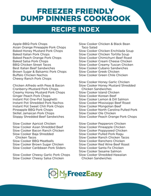 Book & Labels Kit for Dump Dinners Freezer Meals - Erin Chase Store