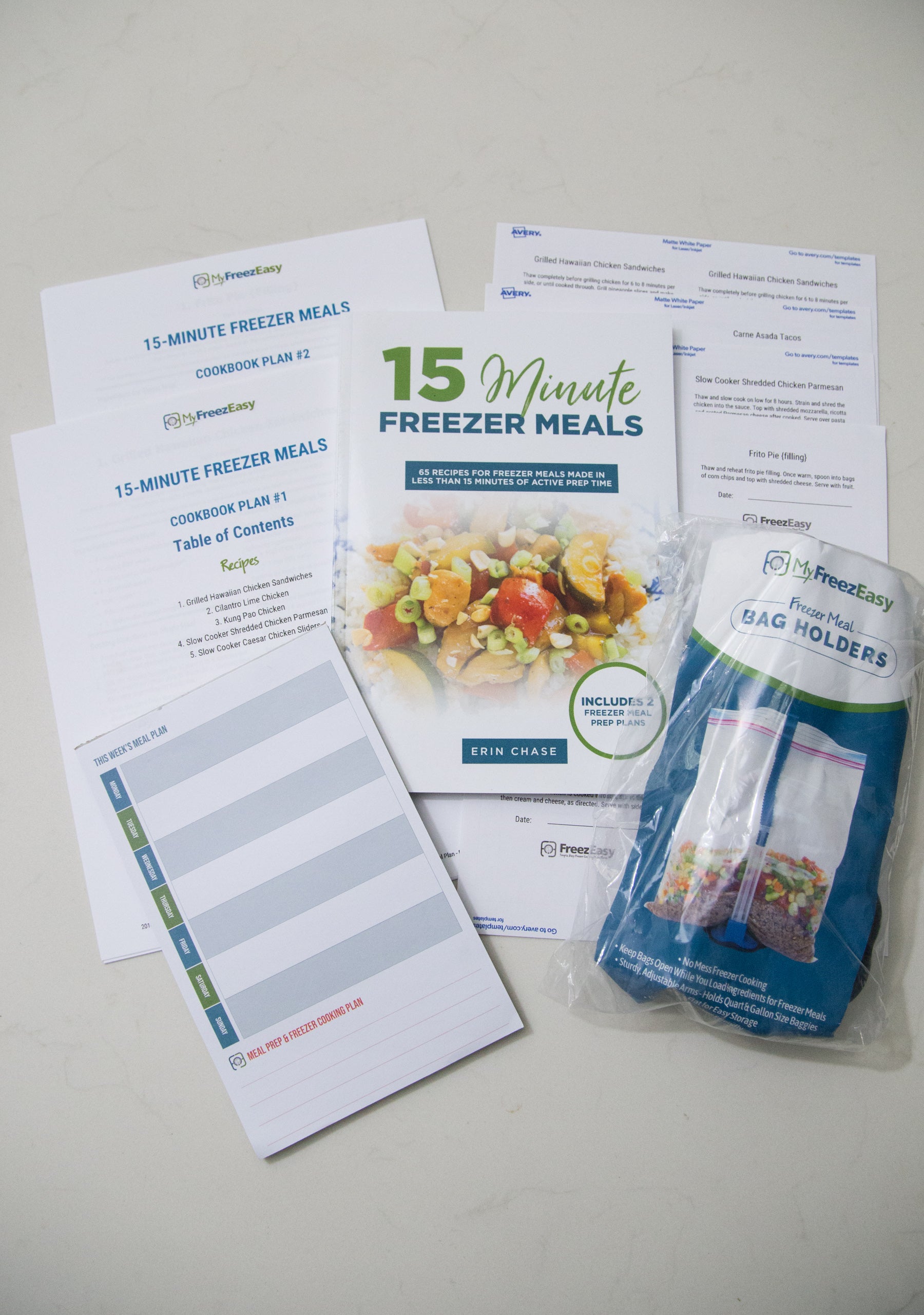 Book & Prep Kit for 15-Minute Freezer Meals - Erin Chase Store