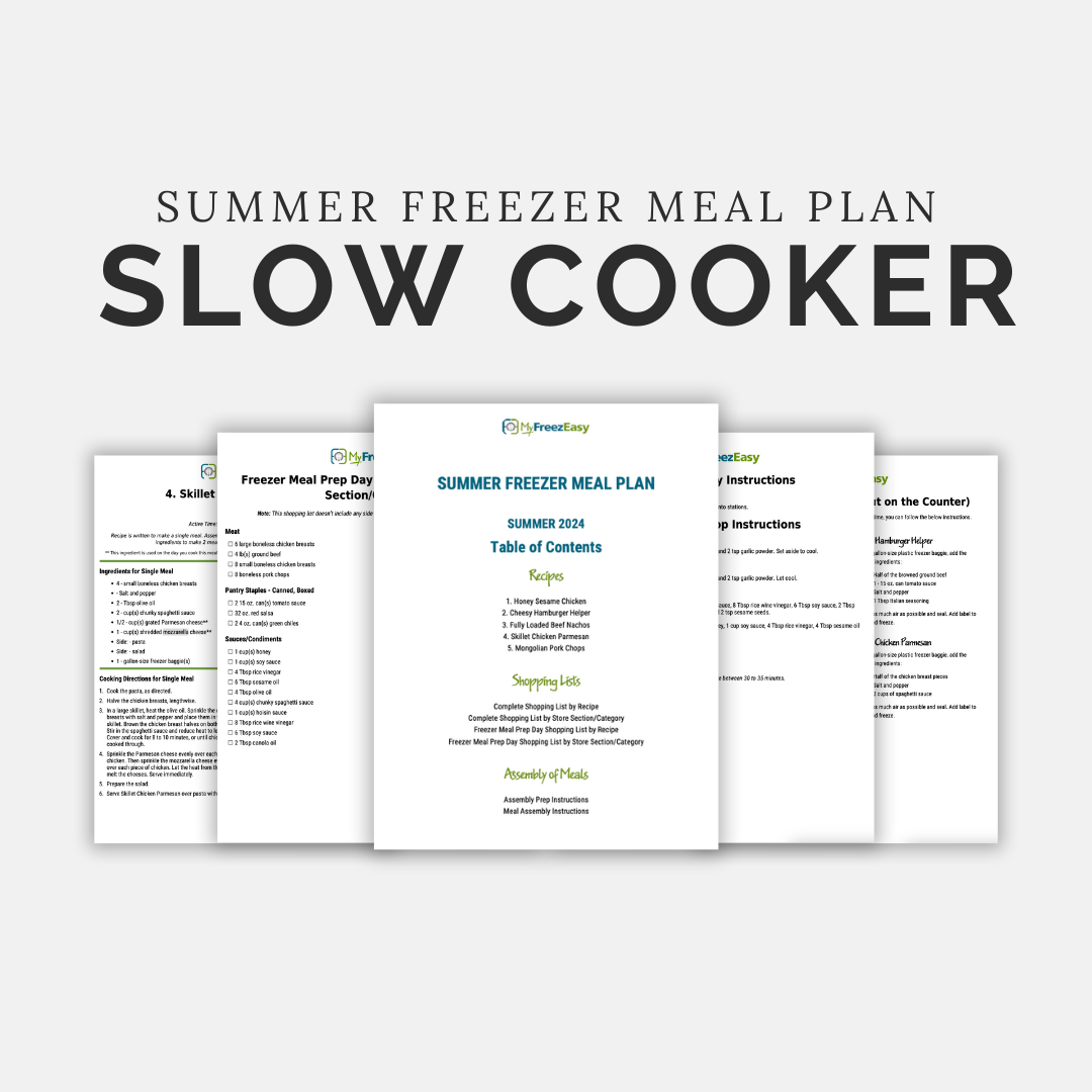 Summer Meal Plan PDF: SLOW COOKER - Erin Chase Store