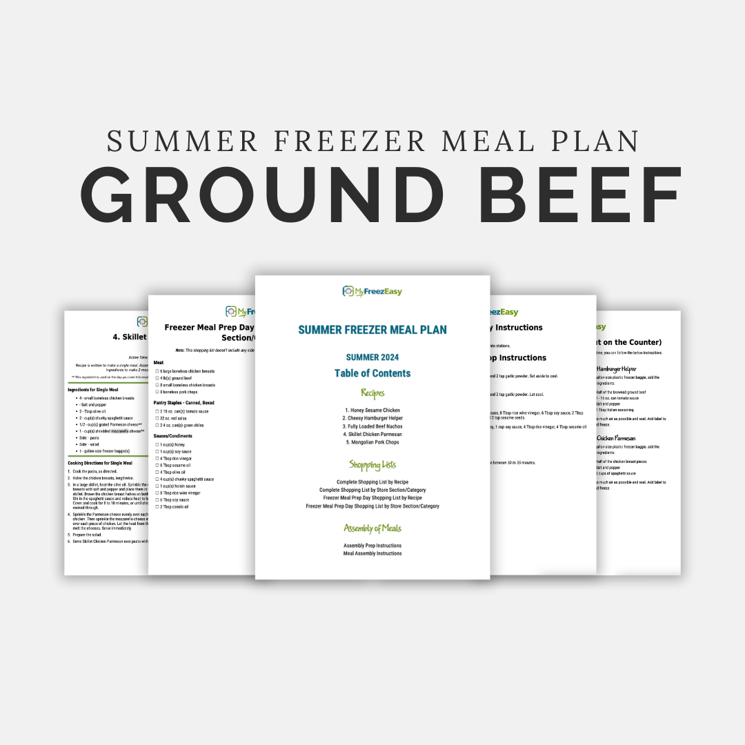 Summer Meal Plan PDF: ALL GROUND BEEF - Erin Chase Store