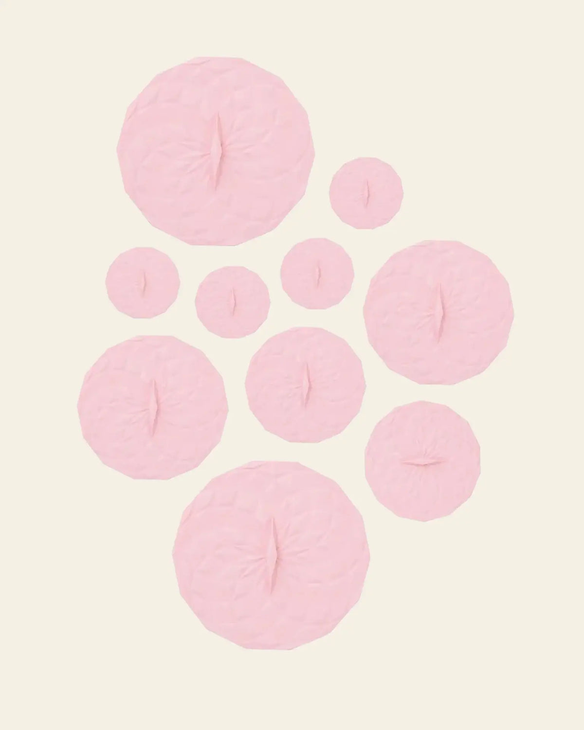 Silicone Suction Lids 10 pack Pink