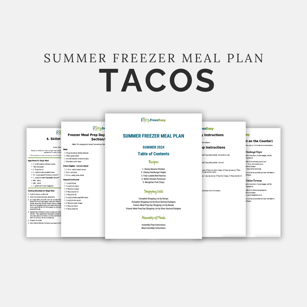 Summer Meal Plan PDF: TOP 5 TACO RECIPES - Erin Chase Store