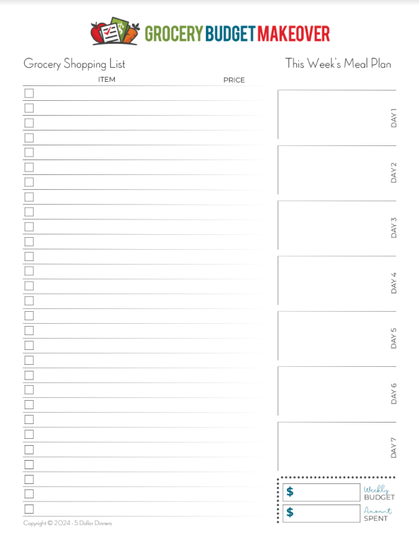 PDF: Printable Meal Planner &amp; Trackers