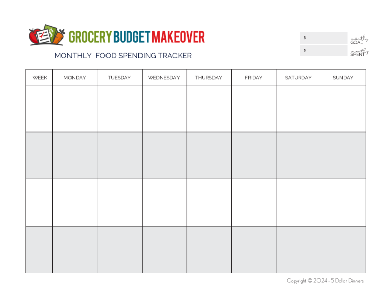 PDF: Printable Meal Planner &amp; Trackers
