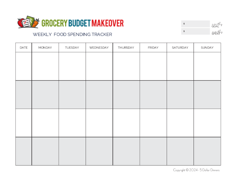 PDF: Printable Meal Planner & Trackers