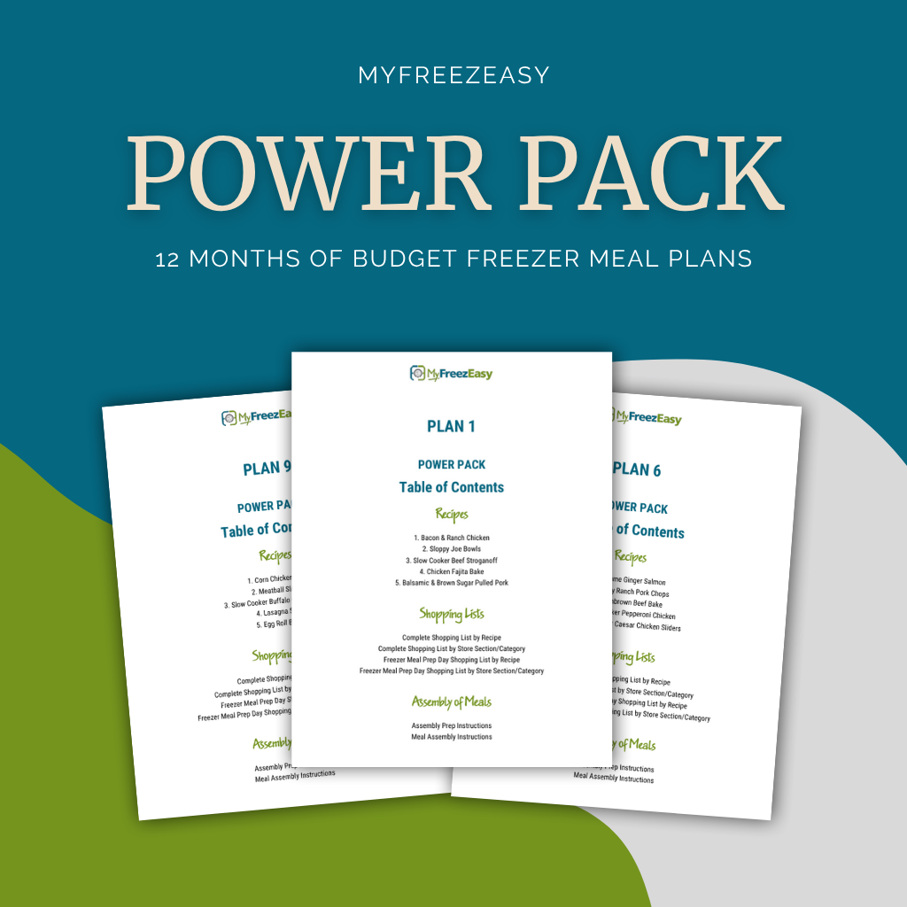 POWER PACK: 12 Months of Budget Freezer Meal Plans