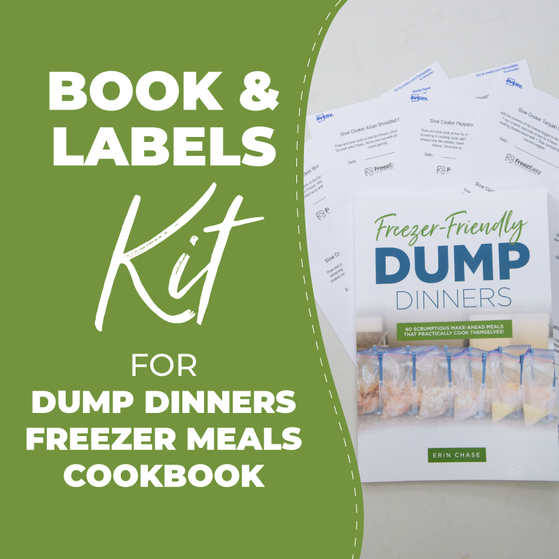 Book &amp; Labels Kit for Dump Dinners Freezer Meals - Erin Chase Store
