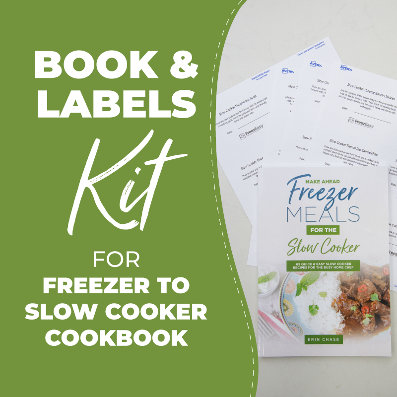 Book &amp; Labels Kit for Freezer to Slow Cooker Meals - Erin Chase Store