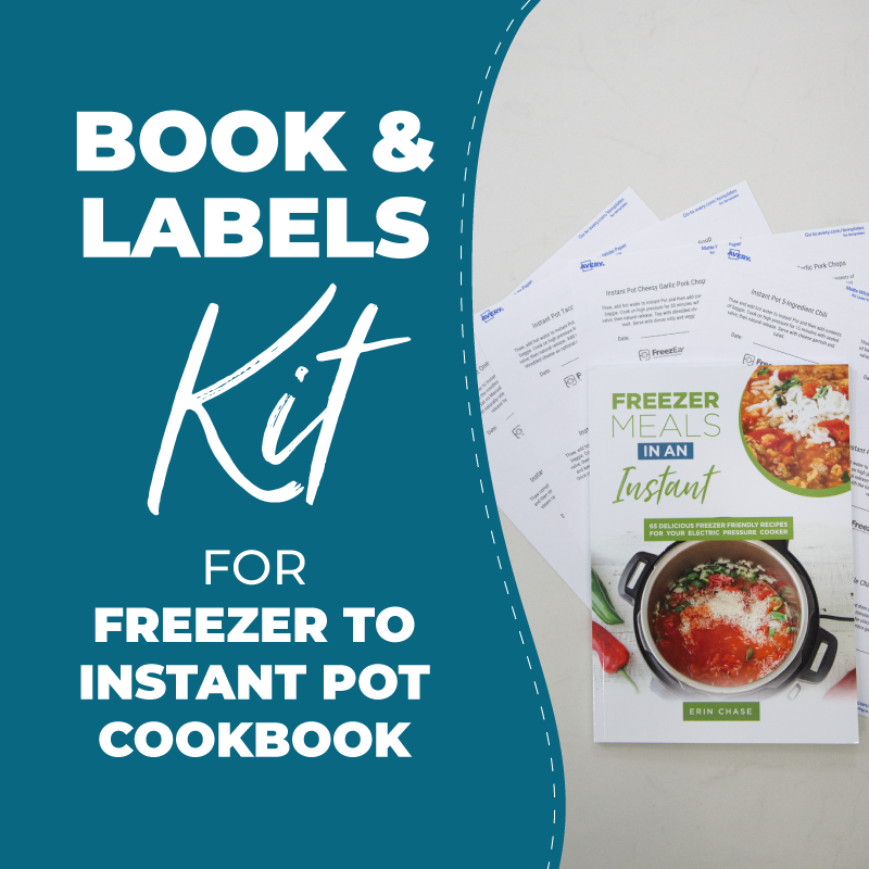 Book &amp; Labels Kit for Freezer to Instant Pot Meals - Erin Chase Store
