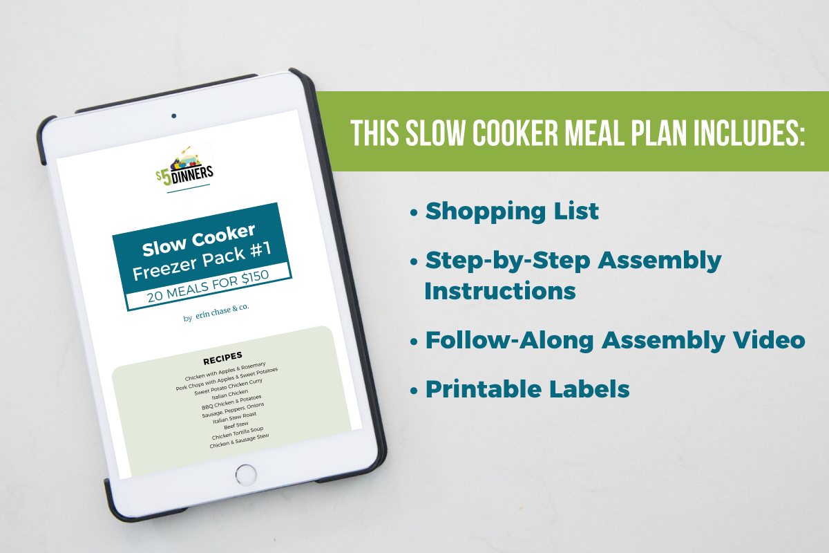 Slow Cooker Freezer Packs #1: DIGITAL & PRINTED PDF + BAG HOLDERS