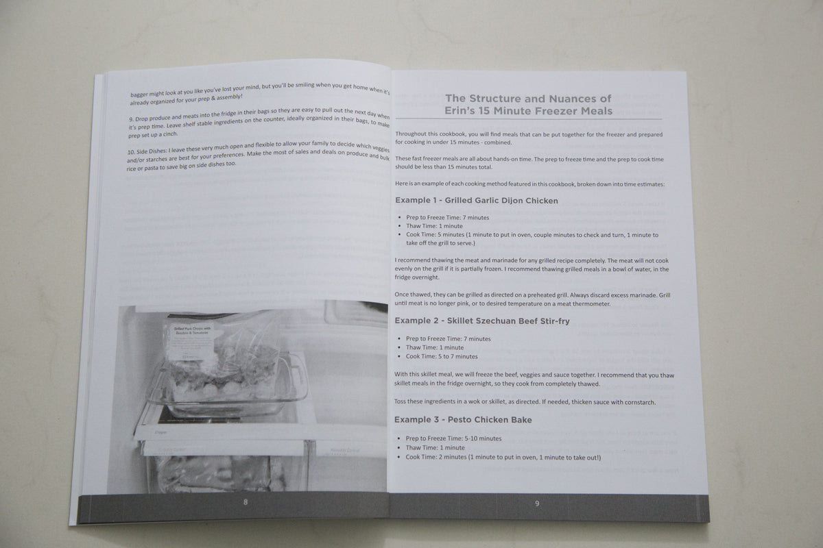 Cookbook: 15-Minute Freezer Meals - interior photos