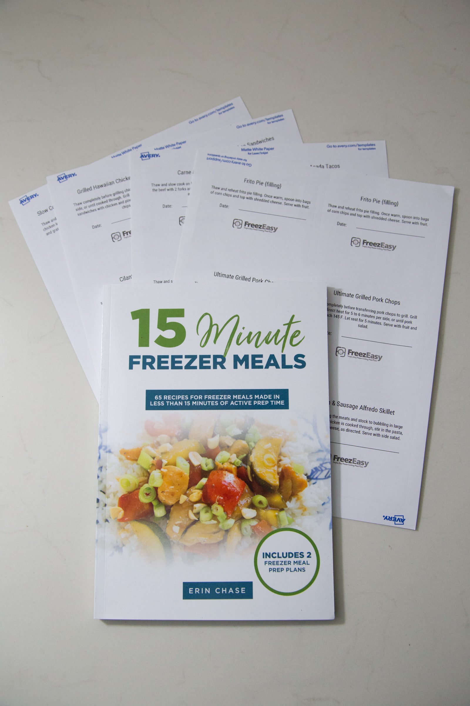 Book & Labels Kit for 15-Minute Freezer Meals - Erin Chase Store