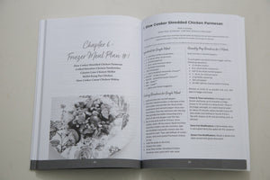 interior pages of 15 minute freezer meals cookbook