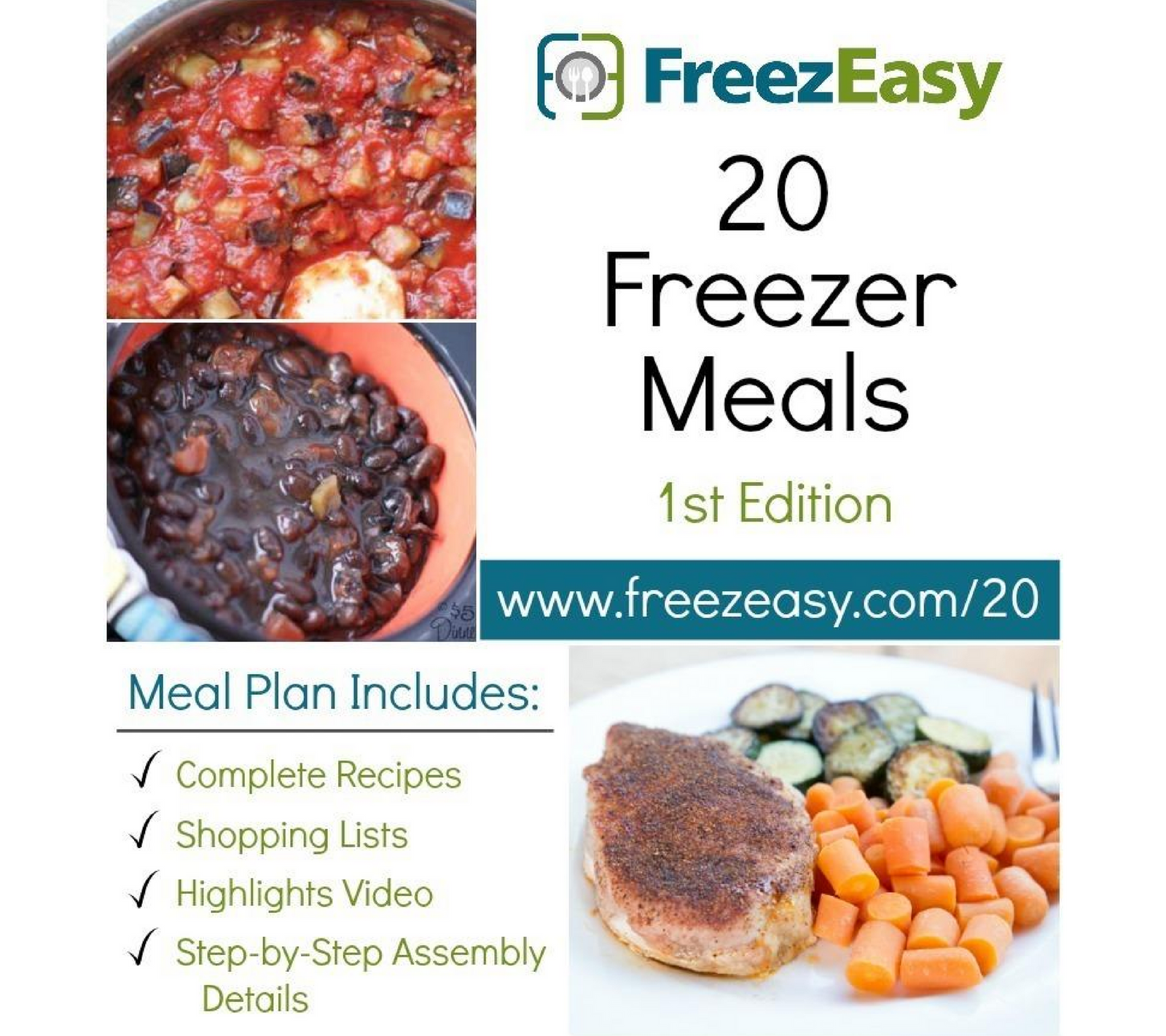 A 20 Freezer Meals Plan - Erin Chase Store