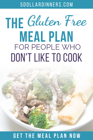 the gluten free meal plan for people who don't like to cook