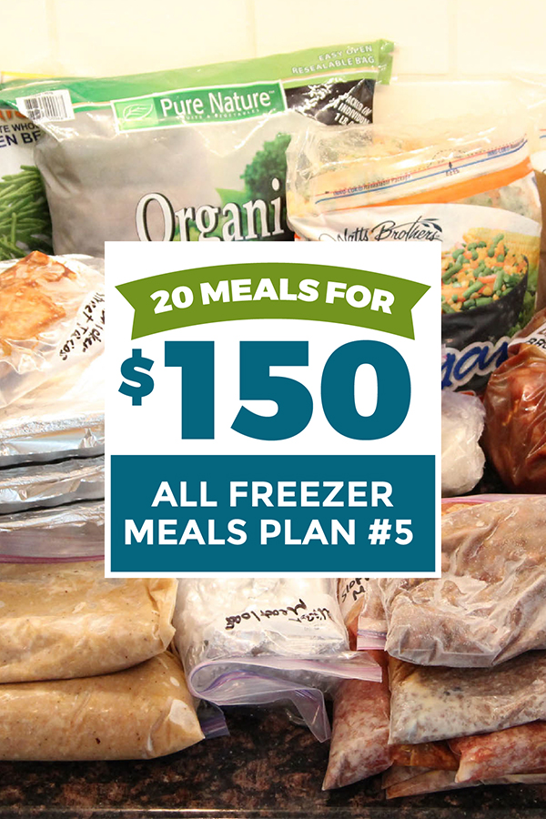 Gluten Free 21 Freezer Meals for $150 Meal Plan #5