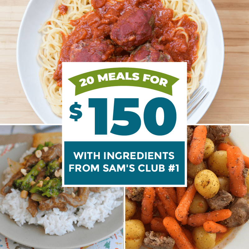 20 Meals for $150 - Sam's Club Meal Plan #1 - Erin Chase Store