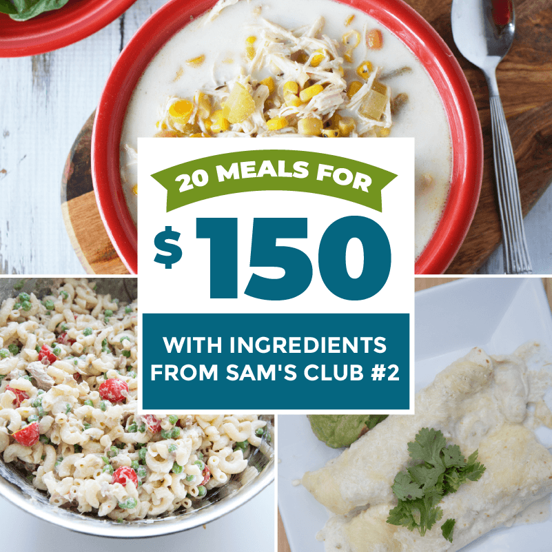 20 Meals for $150 - Sam&#39;s Club Meal Plan #2 - Erin Chase Store