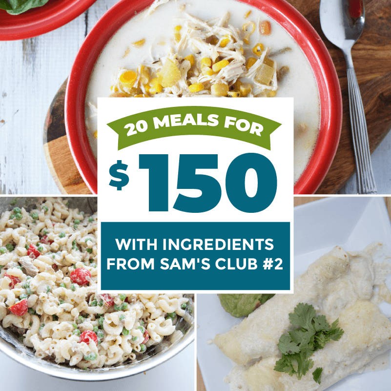 20 meals for $150 with ingredients from Sam's Club #2