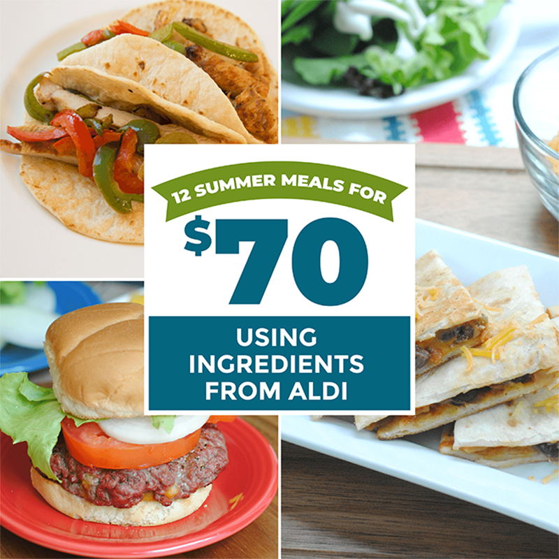 12 Meals for $70 - Summer Meals from Aldi - Erin Chase Store