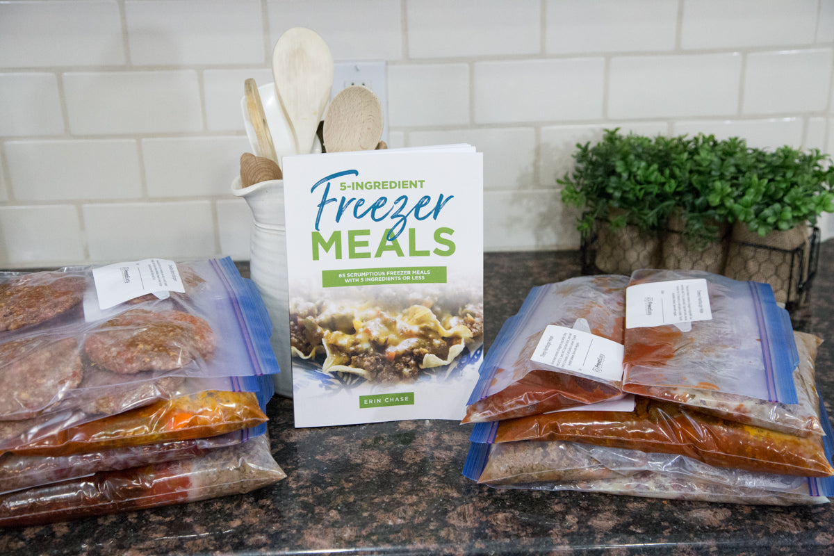 Book & Labels Kit for 5-Ingredient Freezer Meals - Erin Chase Store