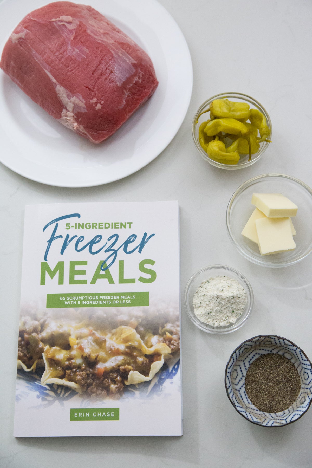 Book & Labels Kit for 5-Ingredient Freezer Meals - Erin Chase Store