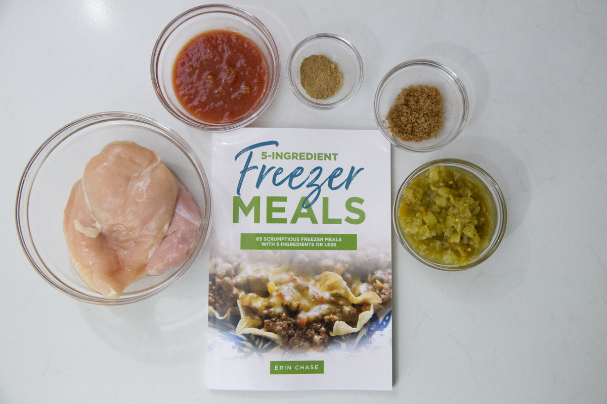 Book & Labels Kit for 5-Ingredient Freezer Meals - Erin Chase Store