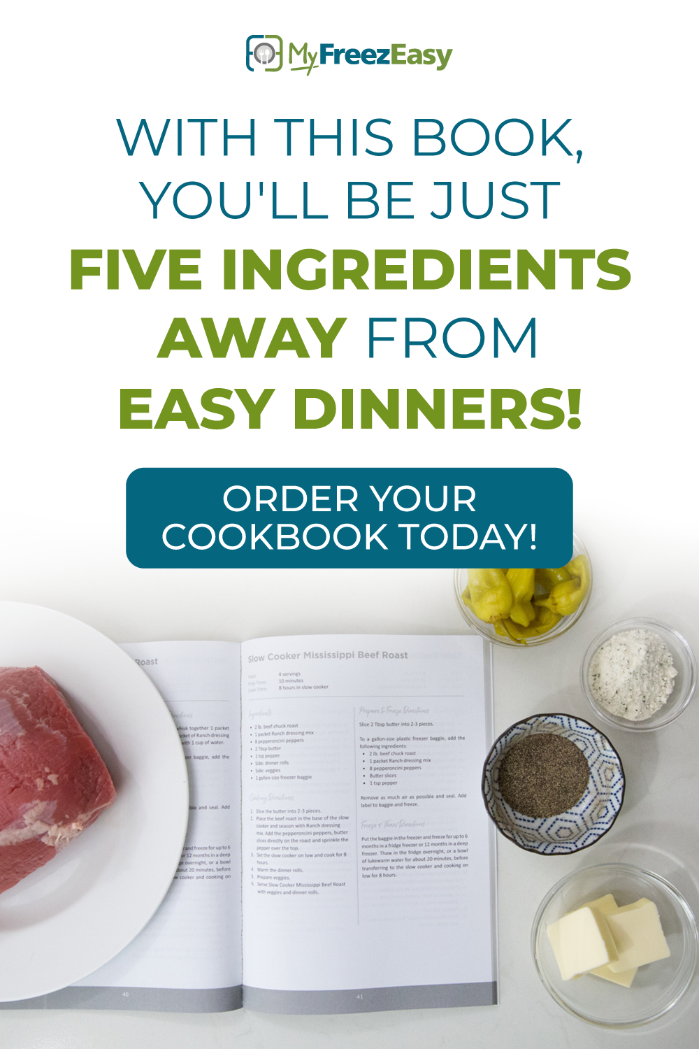 Cookbook - 5-Ingredient Freezer Meals - Erin Chase Store