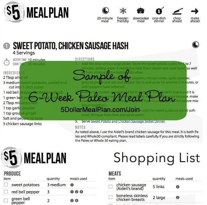 6-Week Paleo Plan - Erin Chase Store