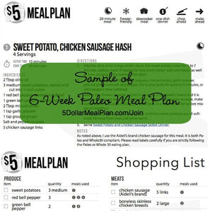 sample of 6 week paleo meal plan