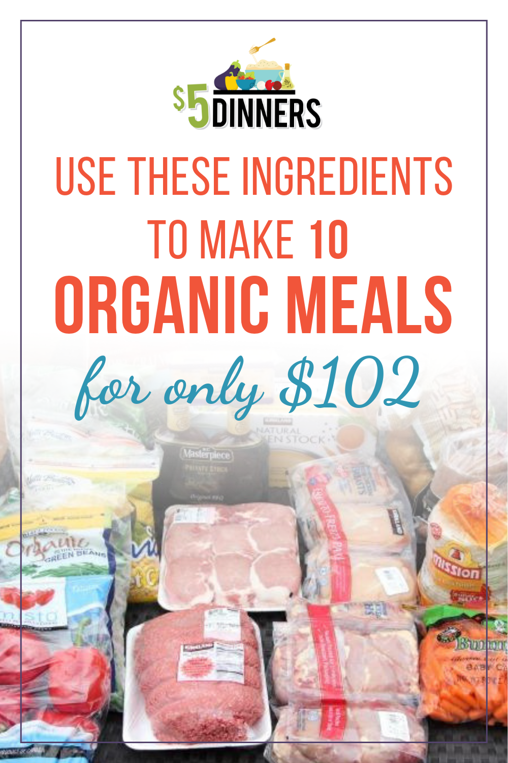 10 Meals for $102 - The All Organic Meals Plan - Erin Chase Store