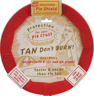 adjustable pie shield fits 8-11.5 inch pie crusts - faster and easier than tin foil