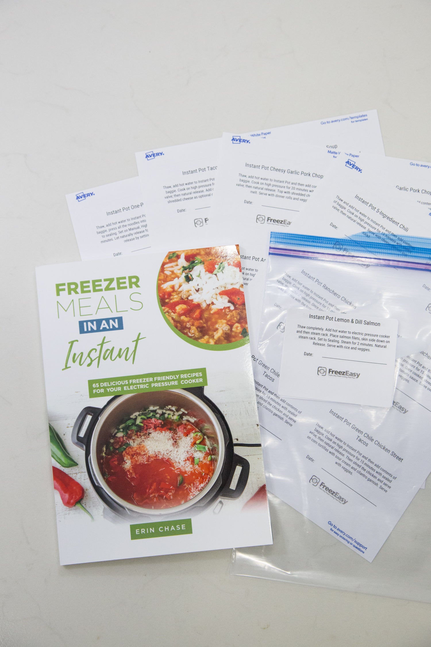 Book & Labels Kit for Freezer to Instant Pot Meals