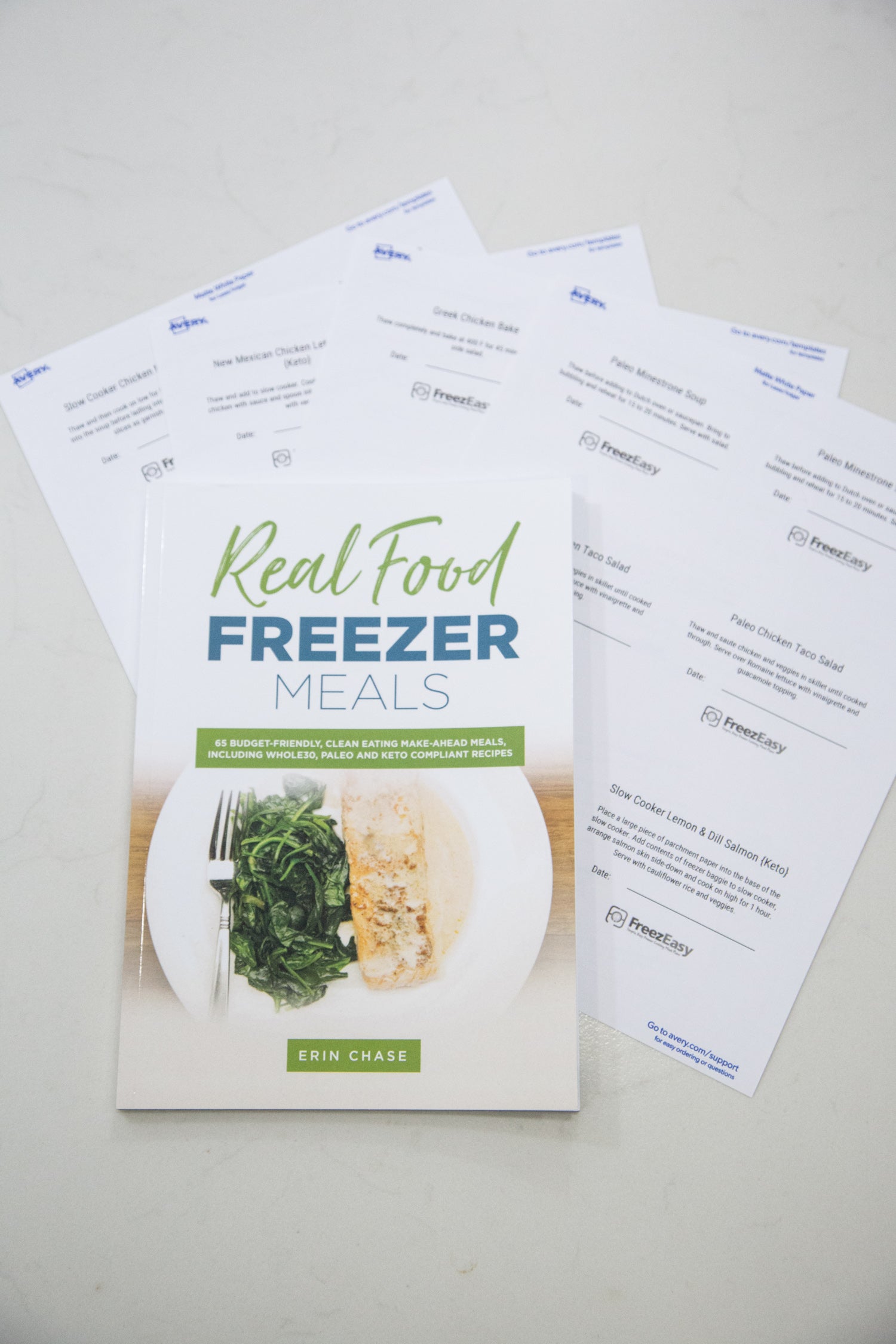 Book & Labels Kit for 15-Minute Freezer Meals - Erin Chase Store