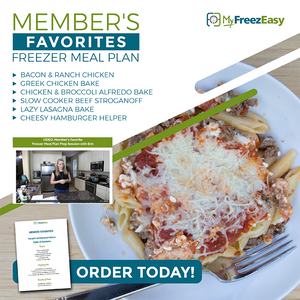 member favorite's freezer meal plan