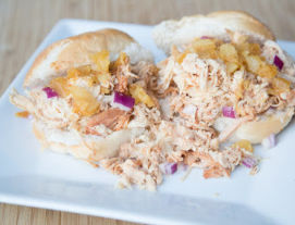 shredded hawaiian chicken sandwiches recipe