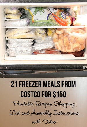 21 freezer meals from costco for $150