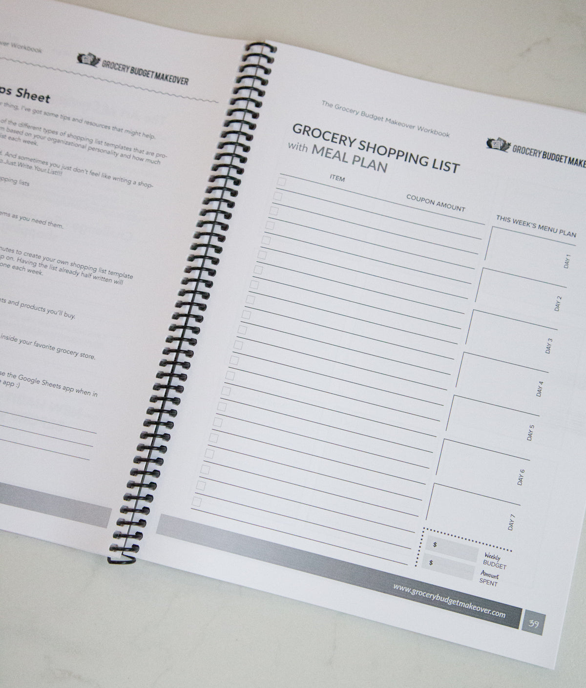 Grocery Budget Makeover Workbook - Erin Chase Store
