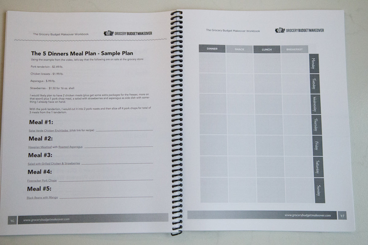 Grocery Budget Makeover Workbook - Erin Chase Store