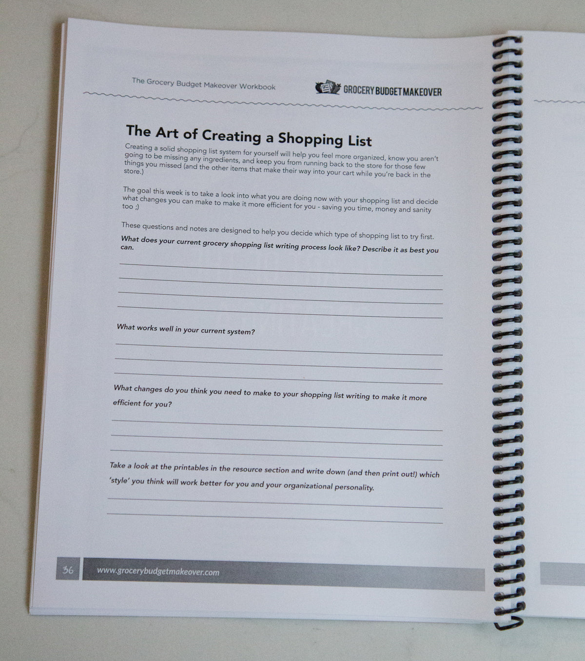 Grocery Budget Makeover Workbook - Erin Chase Store