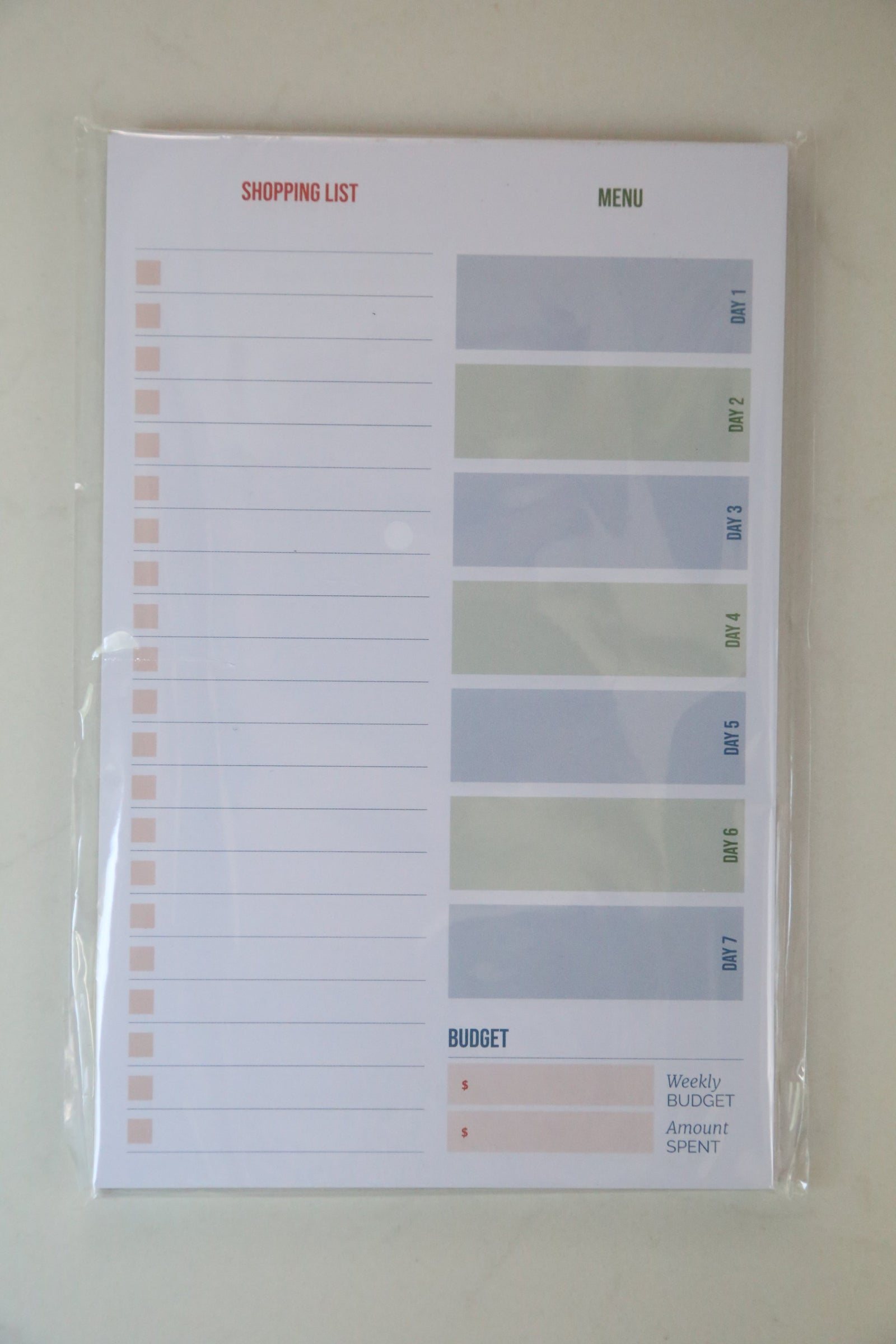 Grocery List & Meal Plan Tearpad - Erin Chase Store