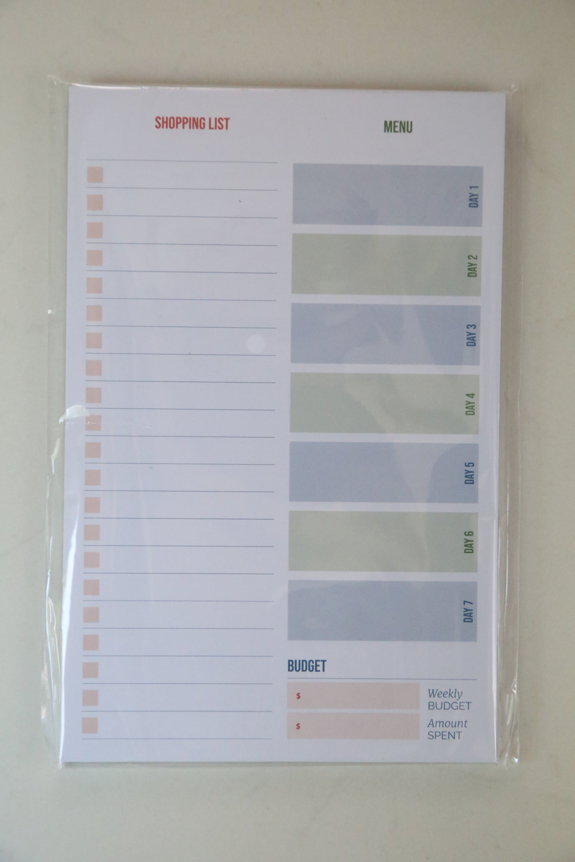 Grocery List & Meal Plan Tearpad - Erin Chase Store