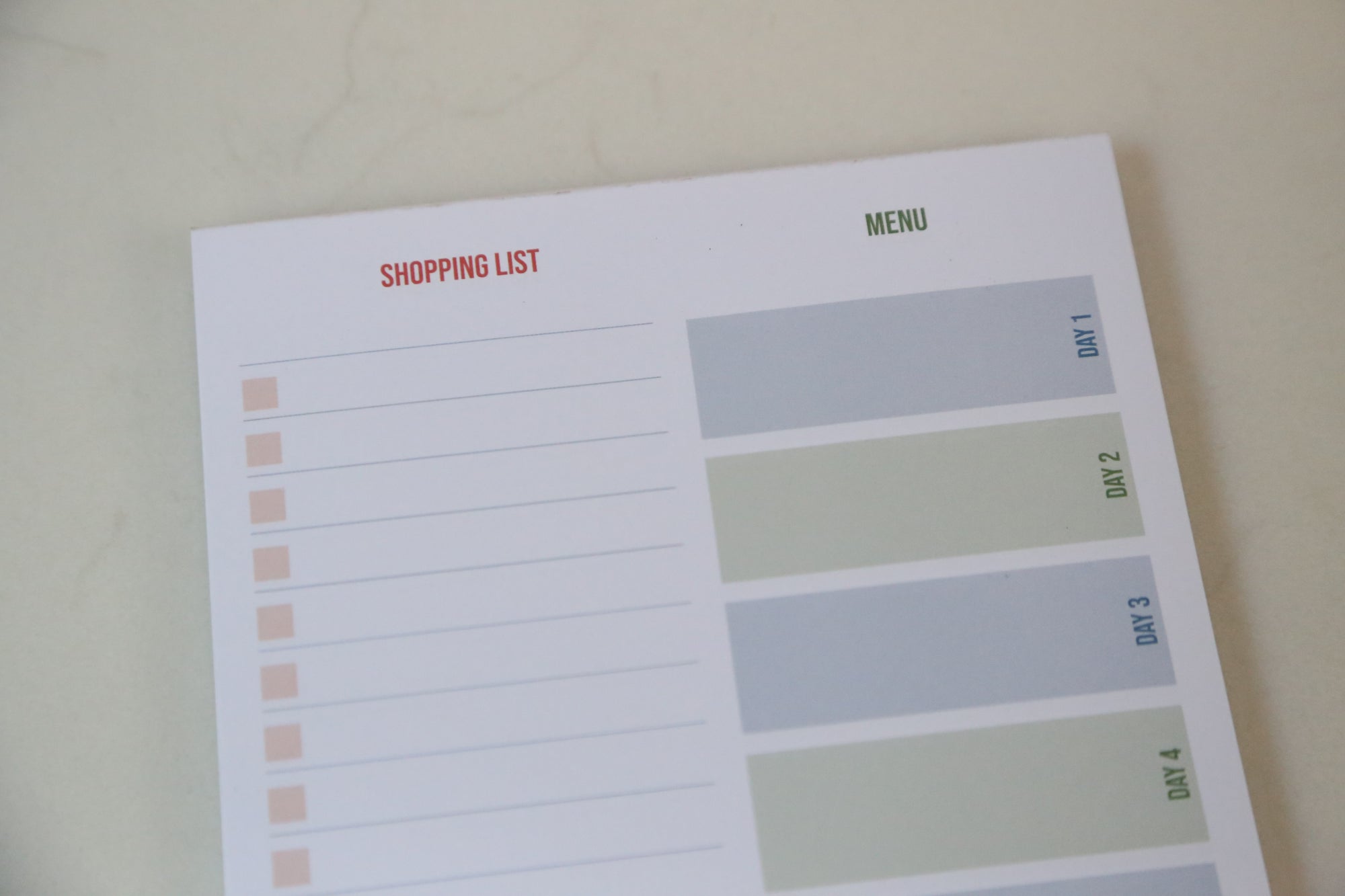 Grocery List & Meal Plan Tearpad - Erin Chase Store