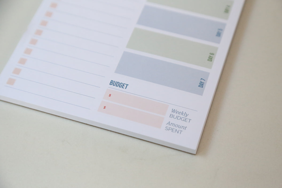 Grocery List &amp; Meal Plan Tearpad - Erin Chase Store