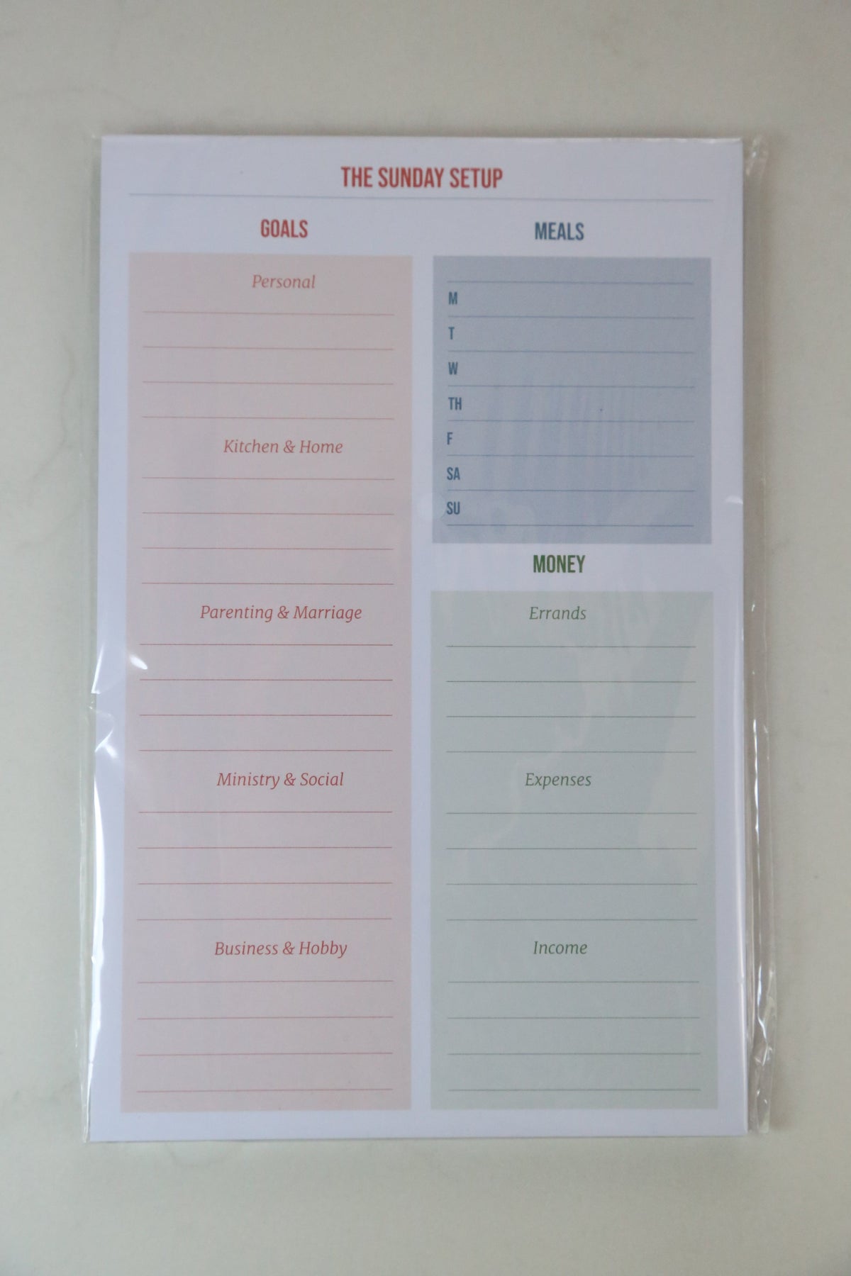 Sunday Setup Tearpad - Erin Chase Store